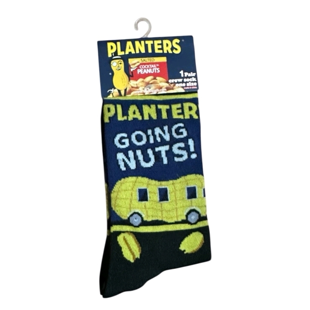 4/$25 Planters Peanuts Novelty Crew Socks Unisex